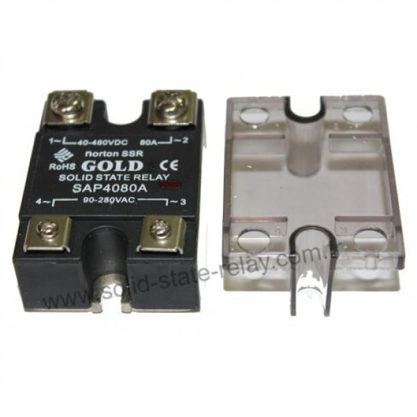 Gold SAP-4080A 90-280 VAC Giriş-40-480 VAC Çıkış 80A Monofaze Solid State Relay