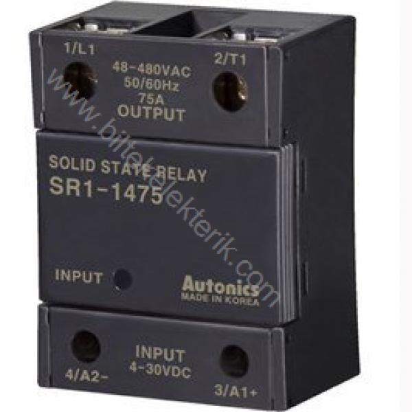 Autonics SR1-1415R Tek fazlı 4-30VDC Giriş-48-480VAC Çıkış 15A Solid State Relay (Soğutucusuz) Monofaze