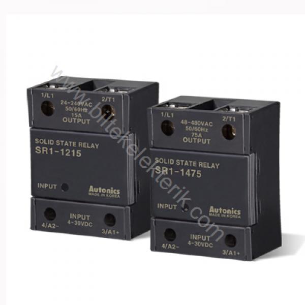 Autonics SR1-1240 Tek fazlı 4-30VDC Giriş-24-240VAC Çıkış 40A Solid State Relay (Soğutucusuz) Monofaze